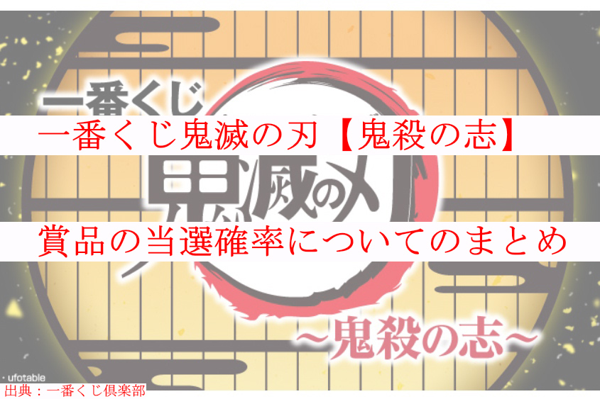 鬼滅の刃一番くじ 鬼殺の志 賞品の当選確率についてのまとめ ケンブログ 鬼滅の刃一番くじ 鬼殺の志 賞品の当選確率についてのまとめ ケンブログ
