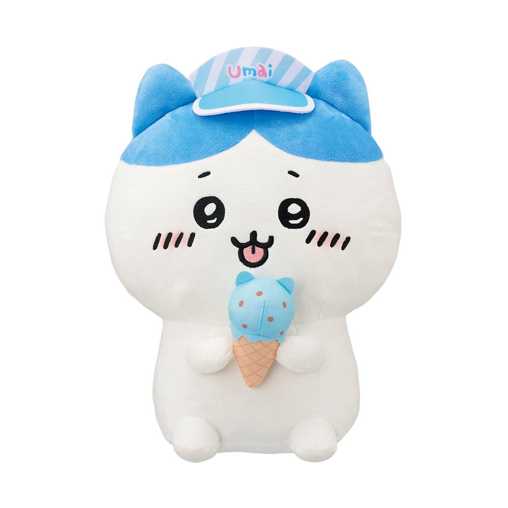 ちいかわ一番くじ第二弾SWEETS SHOP【2022年8月】 B賞：ハチワレ アイスクリームぬいぐるみ