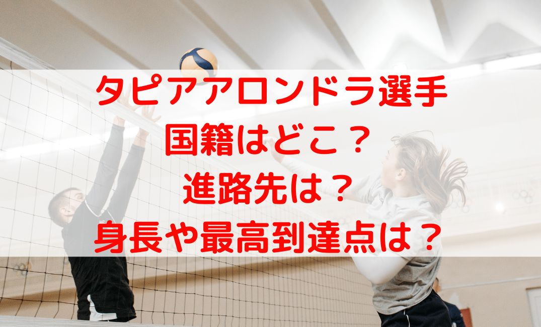 タピアアロンドラ選手の国籍や帰化と進路先は？身長や年齢なども調査